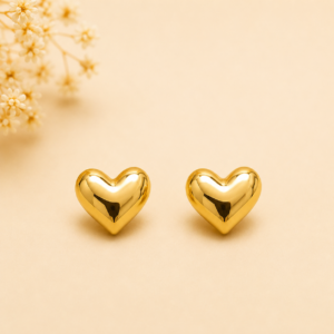 Golden Mesh Hoop Earrings golden heart stud earrings