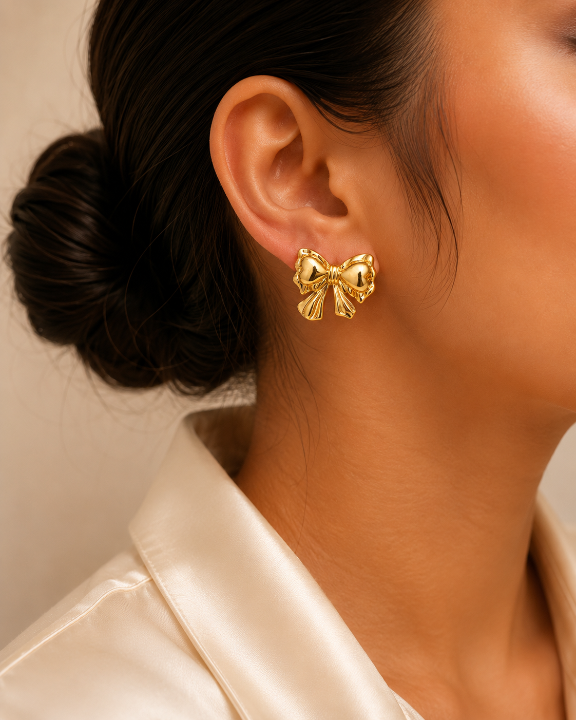 rose gold bow crystal stud earrings rose gold bow crystal stud earrings