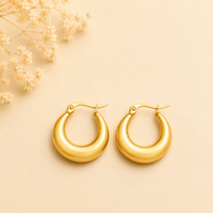 Veloura Single Product luna classic hoop earrings