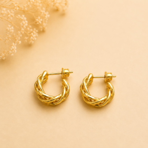 braided gold hoops