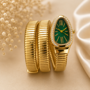emerald radiance ribbed watch